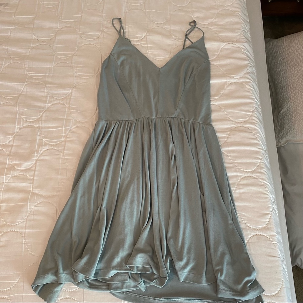 Blue romper that looks like a dress